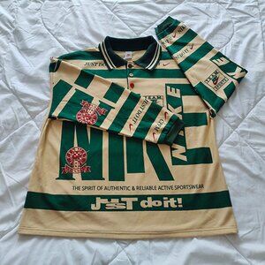 Nike x Cactus Plant Flea Market Green Long Sleeve Polo